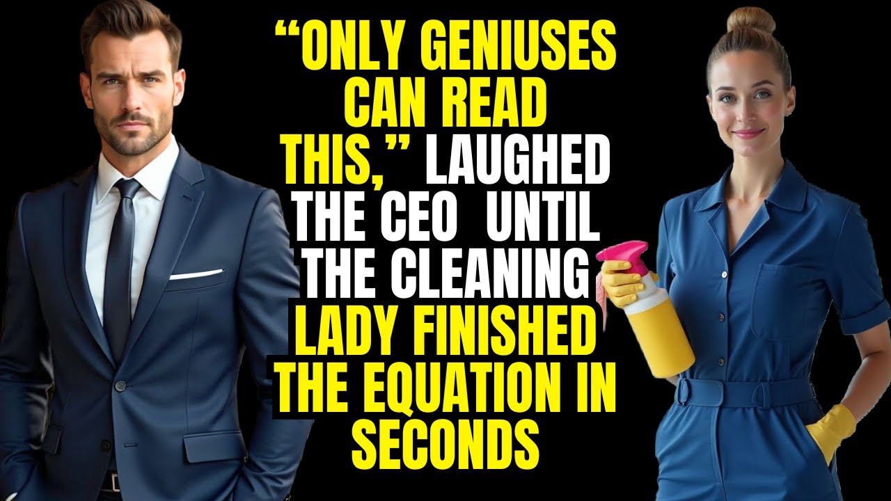 “Only GENIUSES Can Read This,” mocked the CEO then the CLEANING LADY solved it in seconds.