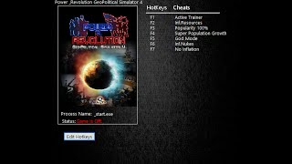 Power & Revolution GeoPolitical Simulator 4 Trainer ,God Mode,Budget