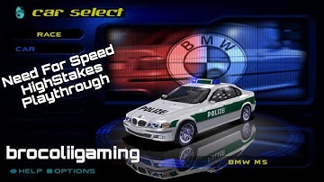 Need For Speed High Stakes (PS1) - Bmw M5 Cop Car | Hot Pursuit