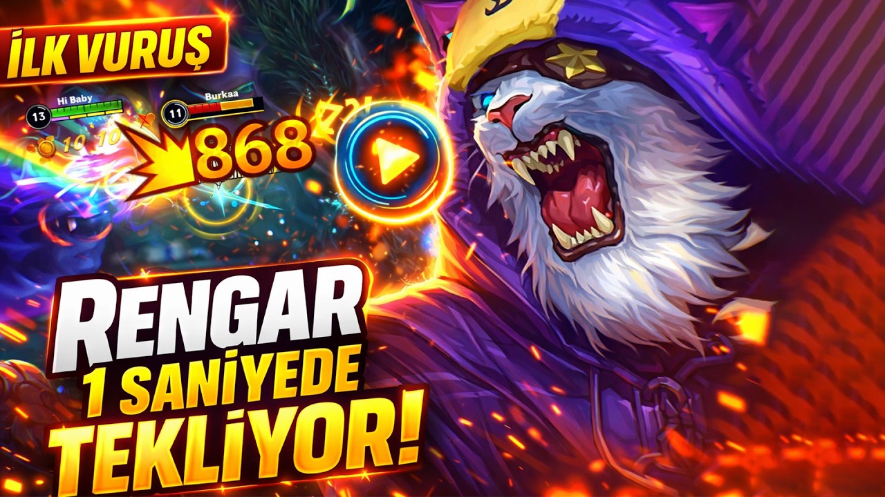 Rengar İlk Vuruş Rünüyle 0.001 Saniyede TEKLİYOR! - Wild Rift