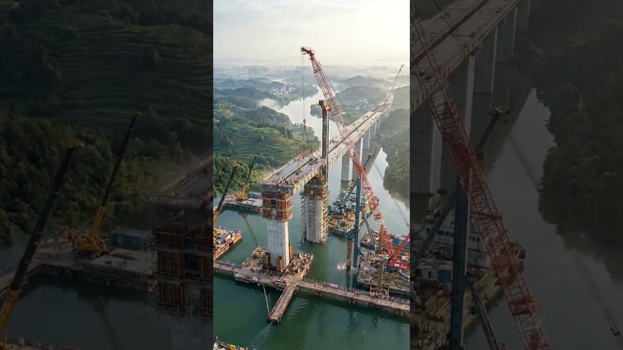 This Stunning Bridge Makes Vehicles Appear to Float Over Water #Bridge #China #Engineering #Shorts