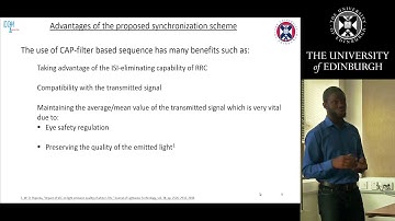 Synchronization of Carrierless Amplitude & Phase Modulation in Visible Light Comm