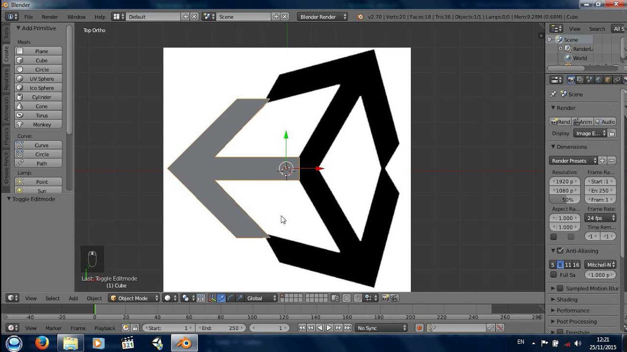 Cara Membuat Logo 2D Menjadi 3D Dengan Blender 3D YouTube