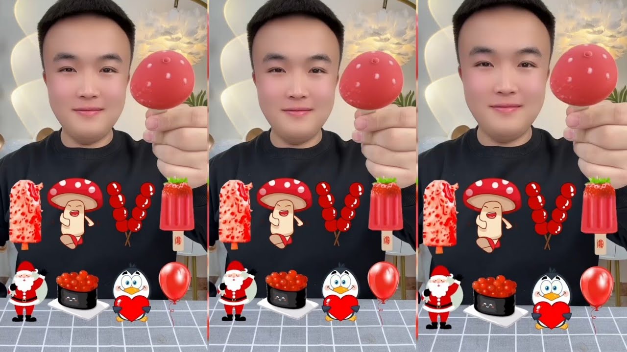 eating ice cream emoji food red show sound yummy yummy [ASMR] YouTube