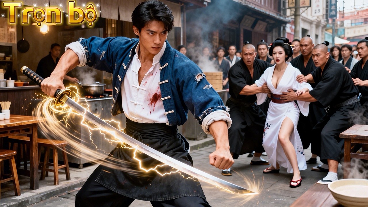 Ông chủ mì là cao thủ Đông Á, đêm vợ bị cướp, một đao huyết tẩy cả con phố!#phim #drama #movie