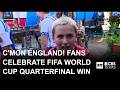 Soccer fans in North Texas celebrate England's win in FIFA World Cup quarterfinal match