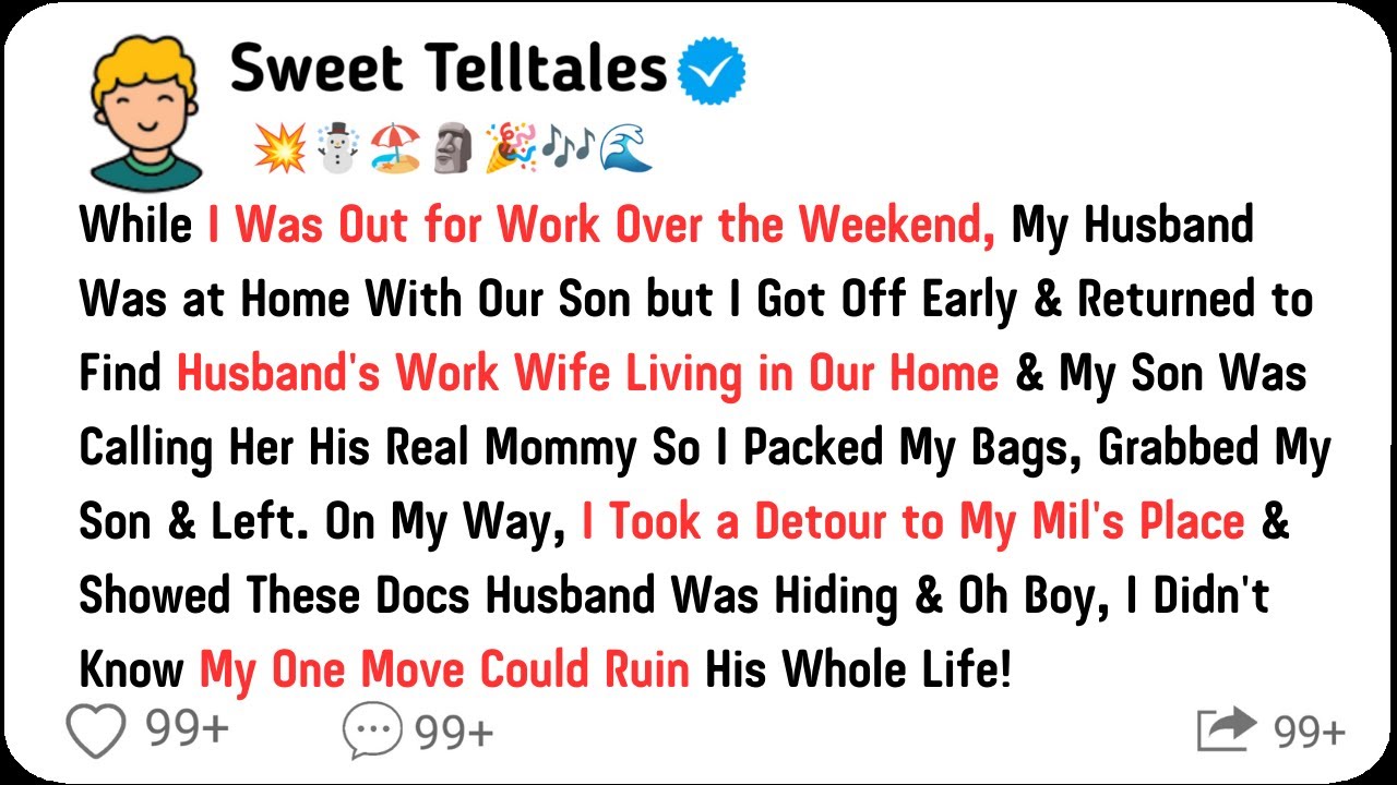 While I Was Out for Work Over the Weekend, My Husband Was at Home With Our Son but I Got Off Early..