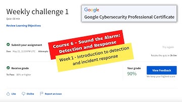 sound the alarm detection and response coursera weekly challenge 1 answers || Google Cybersecurity