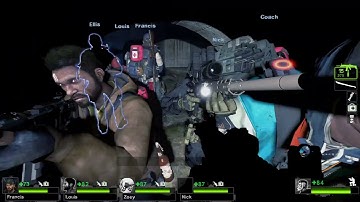 Left 4 Dead 2 - Custom Campaign Last Night With All 8 Survivors Gameplay (As Bill)