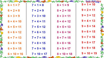 Bảng Cộng Từ 2 Đến 9 | Thầy Kiệt