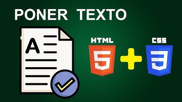 Poner texto en HTML y aplicar estilos para el texto