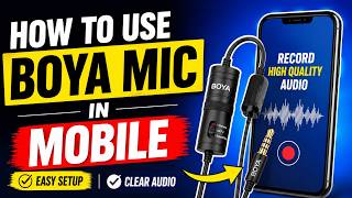 How To Connect Boya Mic With Smartphone | How To Use Boya Mic In Mobile