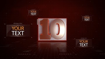 3D Coundown Number for Top 10 Videos - After Effects Template