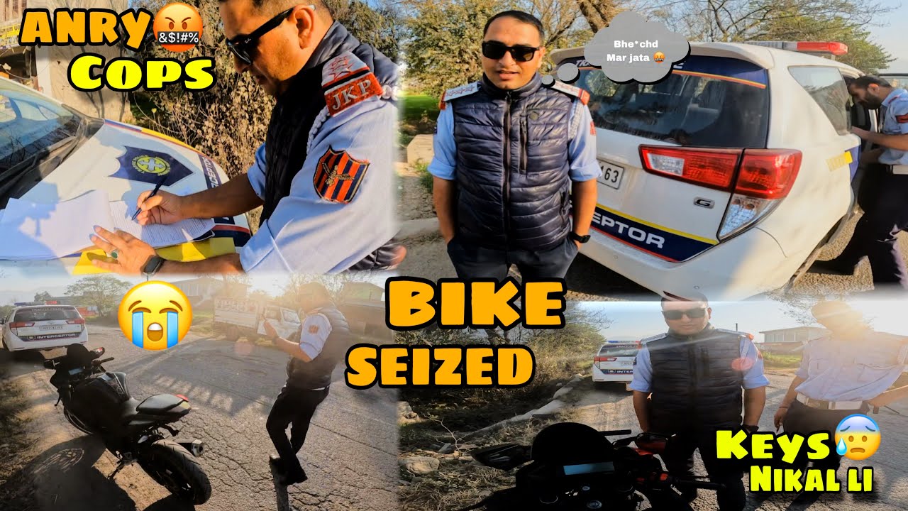BIKE SEIZED by TRAFFIC POLICE 😰|| BUSTED for Rash Riding || Stop bike ...