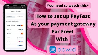 Set Up Payment Gateway For Free With PayFast | South Africa 🌍 #ecwid
