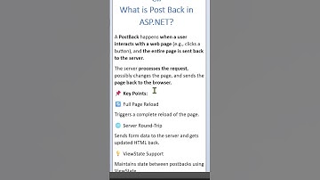 What is Postback in Webform Asp.Net | C# Interview Questions and Answer