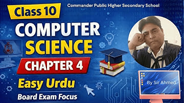 Chapter 4 Computer Science Class 10th | Urdu | By Sir Ahmed | Sindh Board