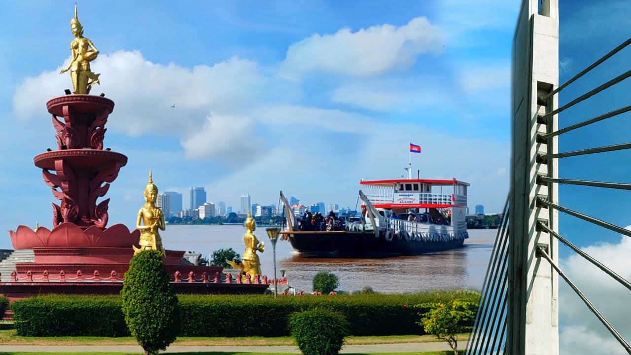 Day Trip to Silk Island Koh Dach from Phnom Penh: Bridge, Ferry & Rural Cambodia [4K]