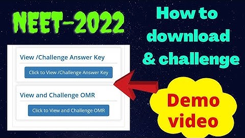 Neet 2022💥 Provisional answer key & OMR sheet is released🔥how to challenge?Demo video 🎉🔥