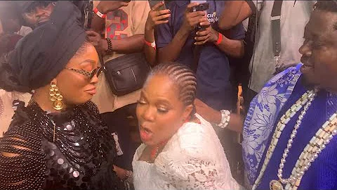 TOYIN ABRAHAM & KIE KIE SURPRISE ODUNLADE ADEKOLA AT THE MOVIE PREMIERE OF WAR LORD 