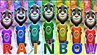 Rainbow 5 Color 💛🩵🩷💙💚❤️ Talking Tom Cat Game / Rainbow game screenshot 2