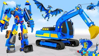 P7 クレーン車 |スーパーヒーロー ロボット 車の変換 - オートバイ スクーターの変換 |ゲームBVT screenshot 1