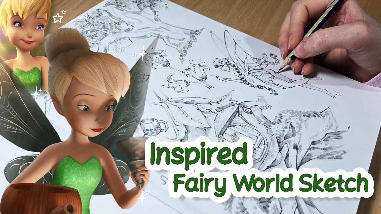 Fairy World Sketchbook Spread | Inspired by Fantasy Films