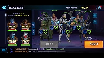 Doom 2.2 tech node one shot 😏 then this happens on the second node… 😖 Marvel Strike Force MSF