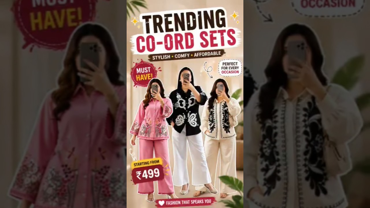 Meesho Best Co-Ord Sets Under ₹499 😍  Budget Fashion Haul #shorts #cordsets #budgetfashion #viral
