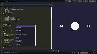 Creating a Letter MOON Animation using HTML & CSS