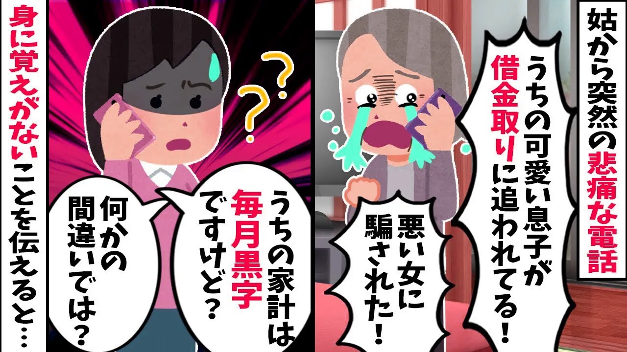 【スカッと】姑「息子が借金取りに追われてる！」→私「うちの家計は黒字ですが？」と伝えた結果