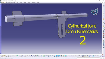 Catia DMU kinematics tutorial, Simulation in catia(cylindrical joint) #kinematics #catia #simulation