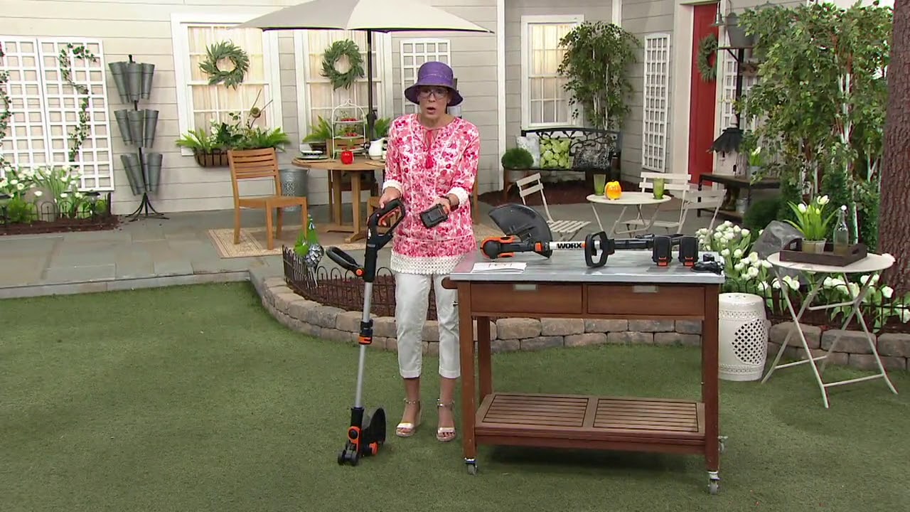Worx Cordless Trimmer & Edger w/ (2) 20V Batteries & Command Feed on QVC