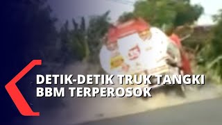 Detik-detik Truk Tangki BBM Terguling, Kernet: Remnya Hilang Tiba-tiba