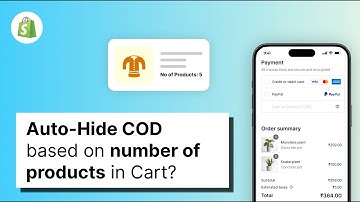 How to Auto-Hide Cash on Delivery Based on Number of Products in Cart?