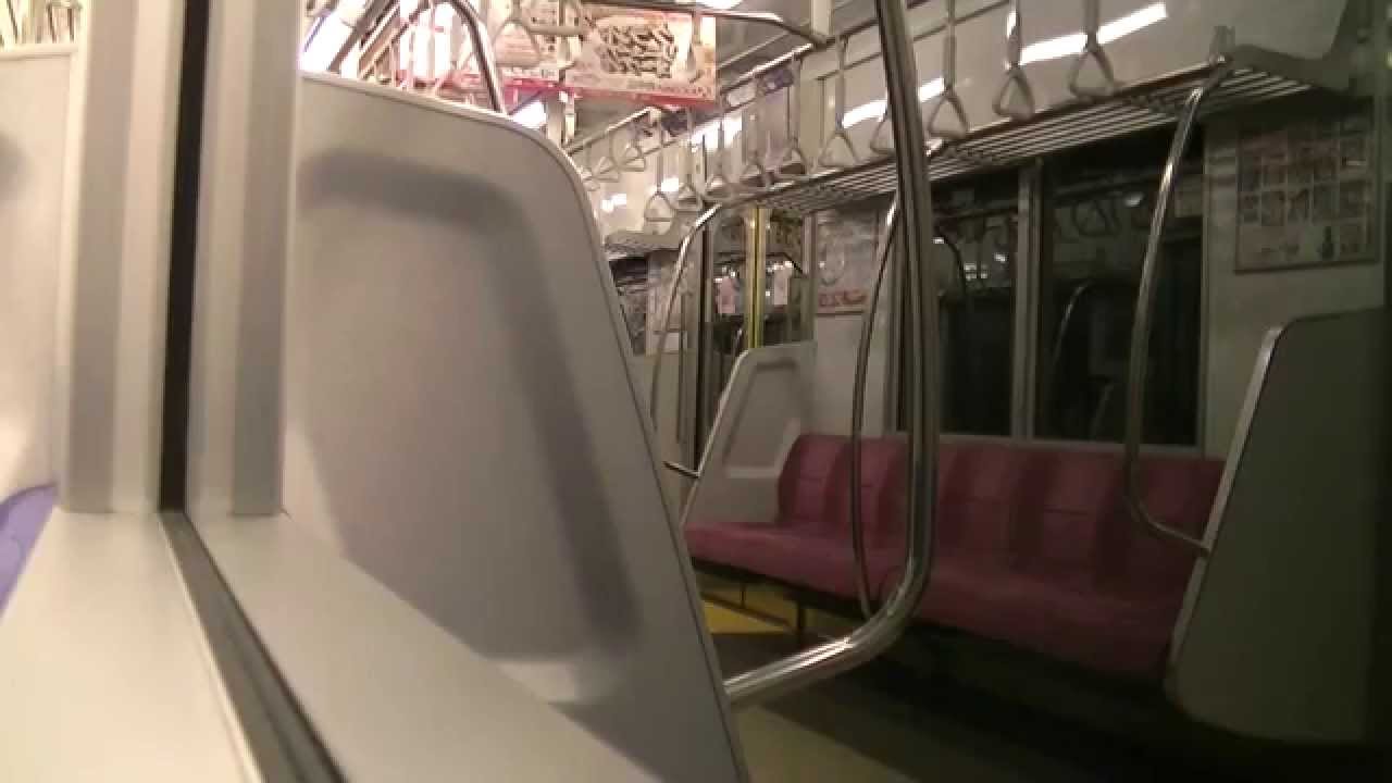 【都営新宿線】京王9000系急行列車右側車窓 笹塚～京王新線新宿～本八幡 17 Oct. 2015