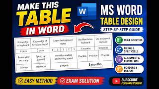 Learn how to create and format professional tables in Microsoft Word step by step