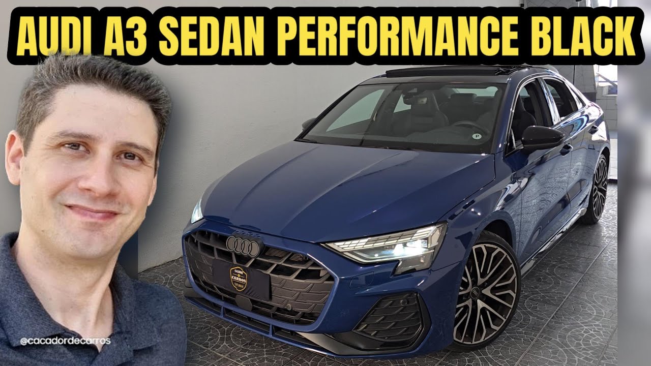 Audi A3 Sedan Performance Black 2025, avaliação completa // Caçador de Carros