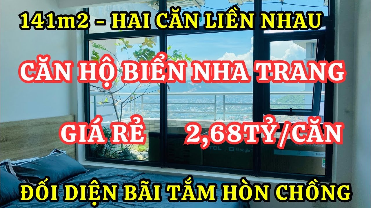 Bán căn hộ biển Nha Trang giá rẻ 2,68 tỷ đối diện bãi tắm Hòn Chồng view trọn vẹn thành phố biển