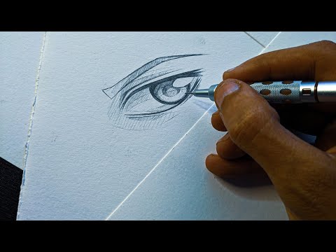 How To Draw Anime Eyes ( Real Time )