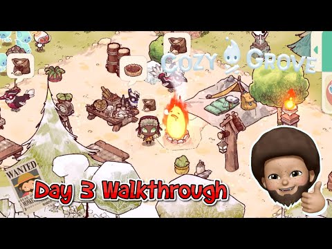 Cozy Grove - Day 3 Walkthrough | Upgrade Tent & Decoration