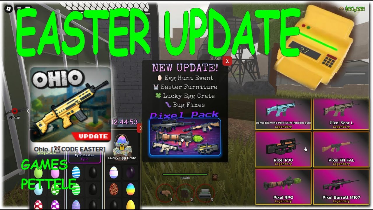 ROBLOX - Огайо - Пасхальное обновление в Огайо, новый ежедневный генератор денег, скины и охота з...