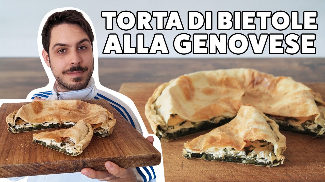 TORTA DI BIETOLE ALLA GENOVESE: torta salata semplice con verdura e formaggio!