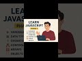 Learn JavaScript Basic to Advance in 15 Seconds #shorts #viral #trending