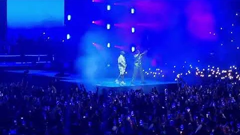 Davido, Adekunle Gold and Skiibii live on stage at the O2 Arena in London