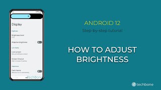 How to Adjust Brightness [Android 12]