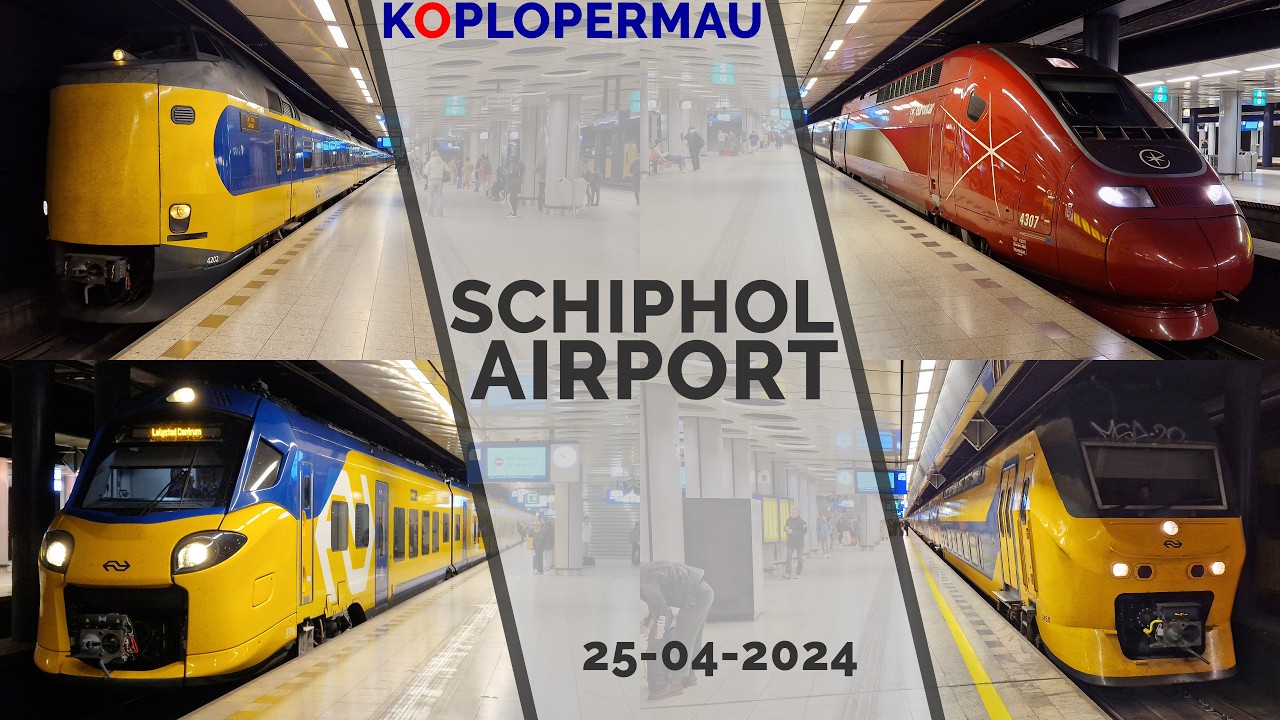 Treinen op station Schiphol Airport - 25 april 2024