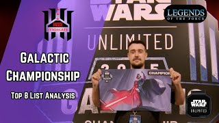 Galactic Championship Top 8 List Review | PPS | Star Wars Unlimited