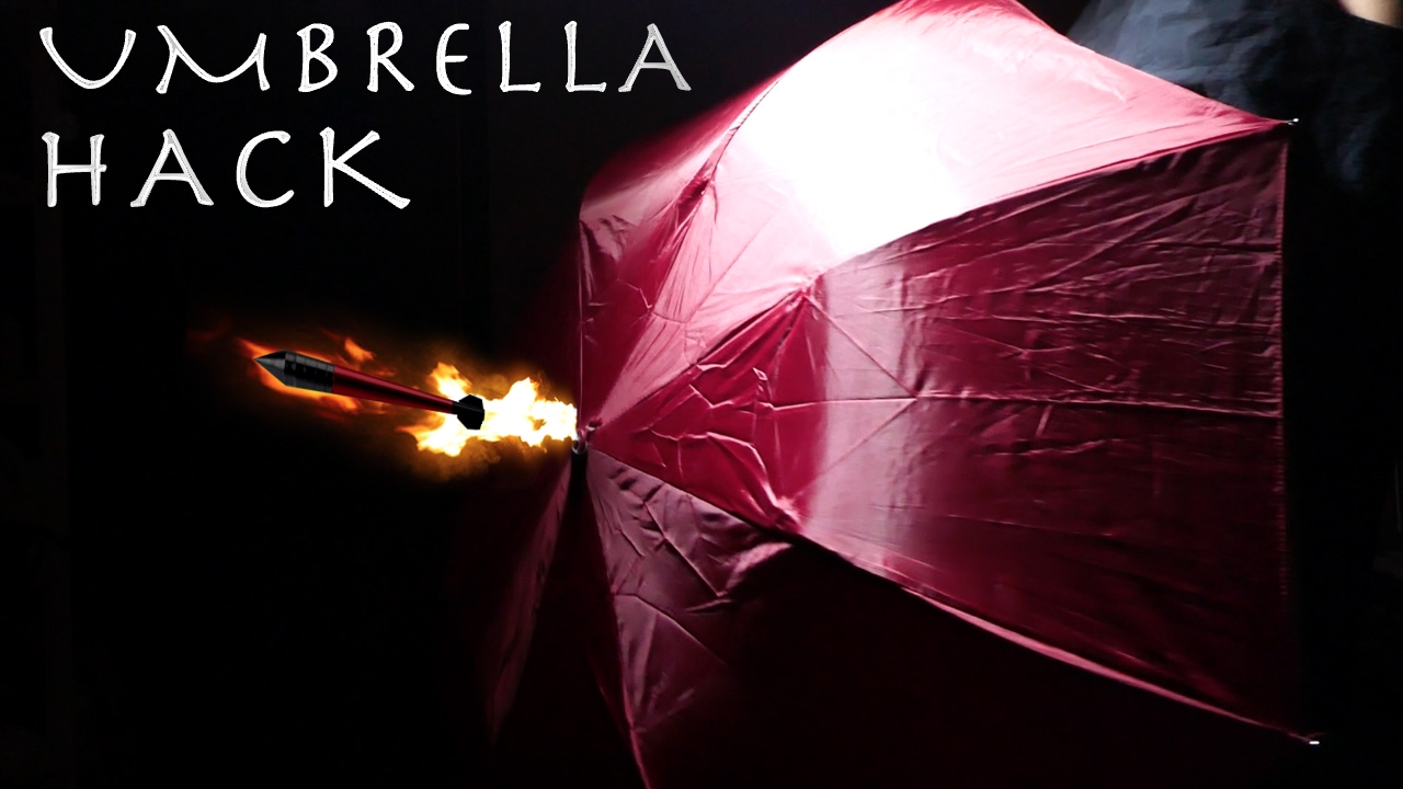 INSANE UMBRELLA HACK! SPY Umbrella Dart Gun!!! YouTube