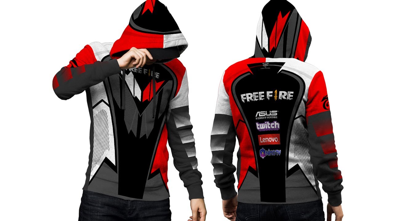 Jaket Hoodie Esports Gamers Pria Free Fire Pullover Art 15
